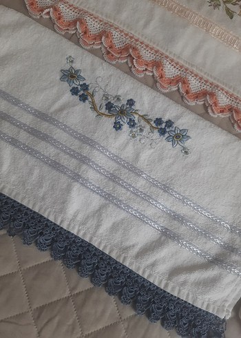 ÇEYİZLİK DANTELLİ BÜYÜK BOY HAVLU - Görsel 7