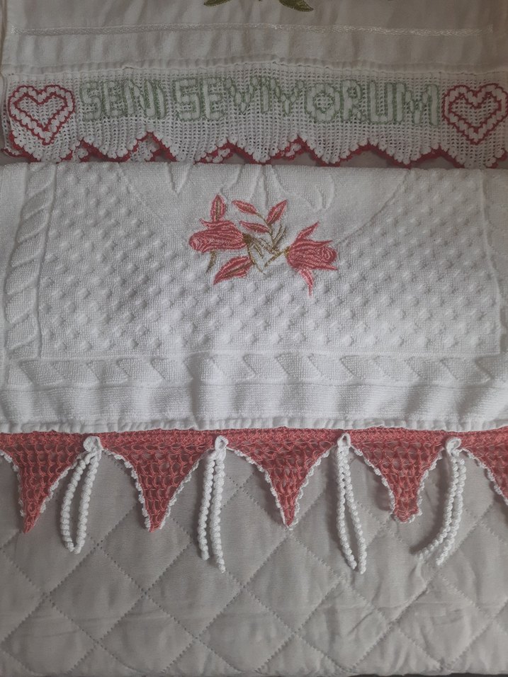 ÇEYİZLİK DANTELLİ BÜYÜK BOY HAVLU - Görsel 5