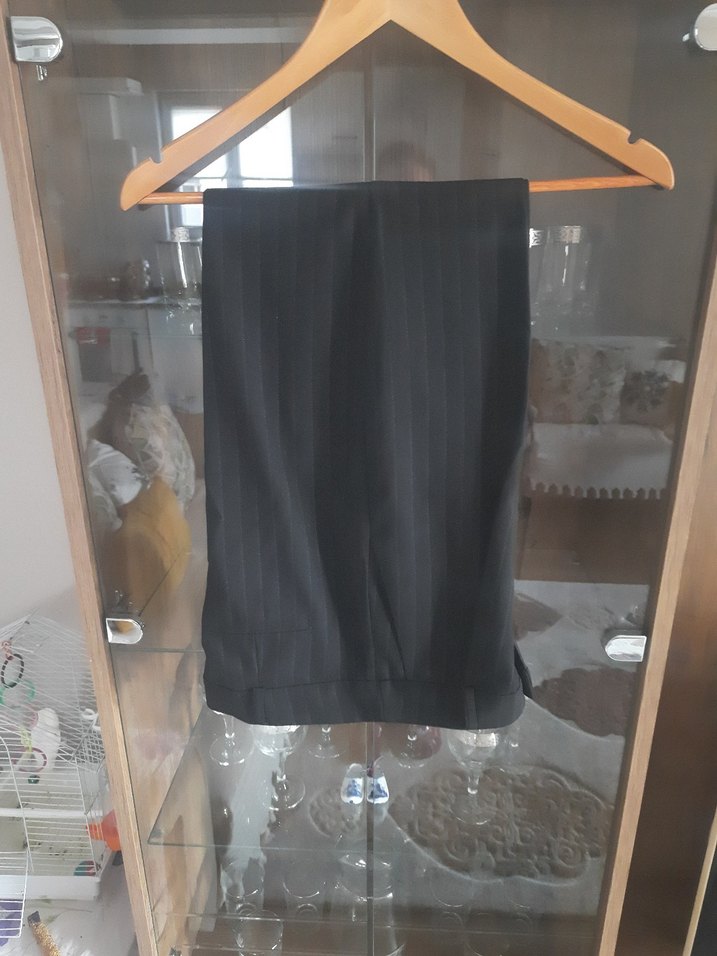 QUZU HAVUÇ KESİM KUMAŞ PANTOLON - Görsel 2