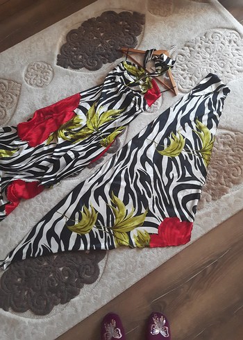 SATEN STRAPLEZ ABİYE ELBİSE - Görsel 7