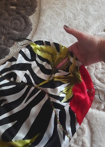 SATEN STRAPLEZ ABİYE ELBİSE - Görsel 6