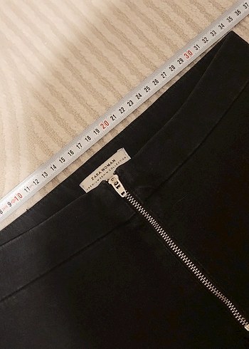 Yüksek Bel Fırfırlı Siyah Cigarette Pantolon - Görsel 6