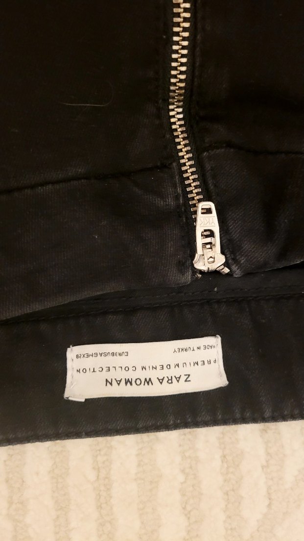 Yüksek Bel Fırfırlı Siyah Cigarette Pantolon - Görsel 4