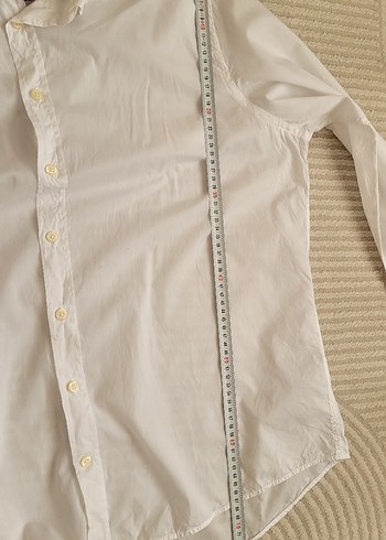 Beyaz Pamuklu Erkek Uzun Kollu Gömlek - Görsel 8