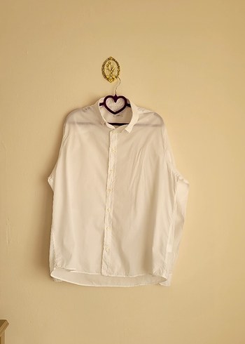 Beyaz Pamuklu Erkek Uzun Kollu Gömlek - Görsel 2