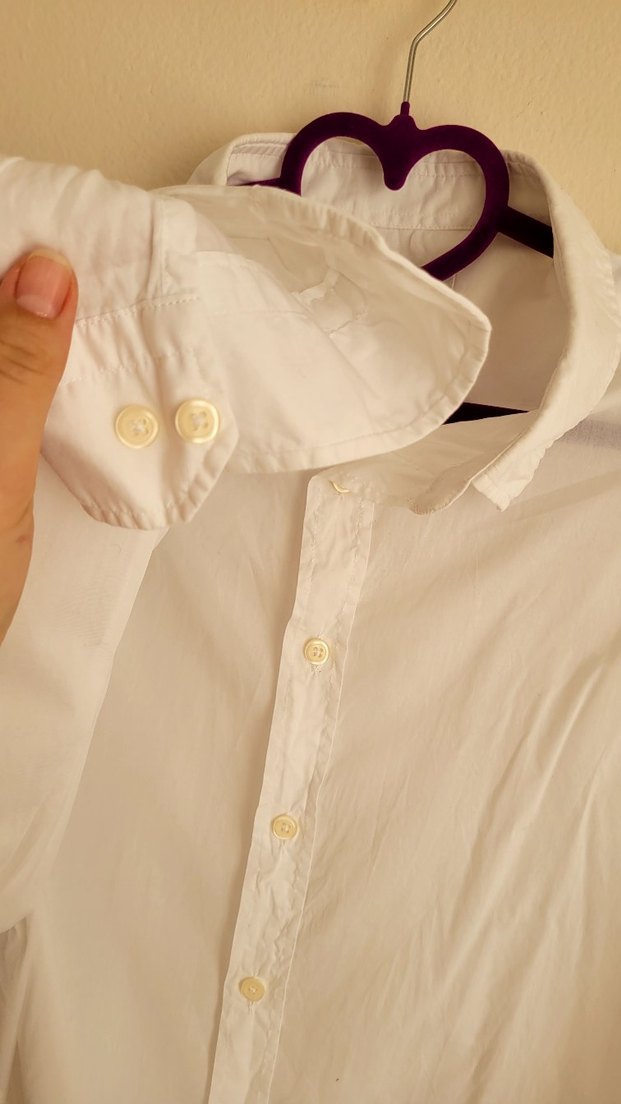 Beyaz Pamuklu Erkek Uzun Kollu Gömlek - Görsel 5