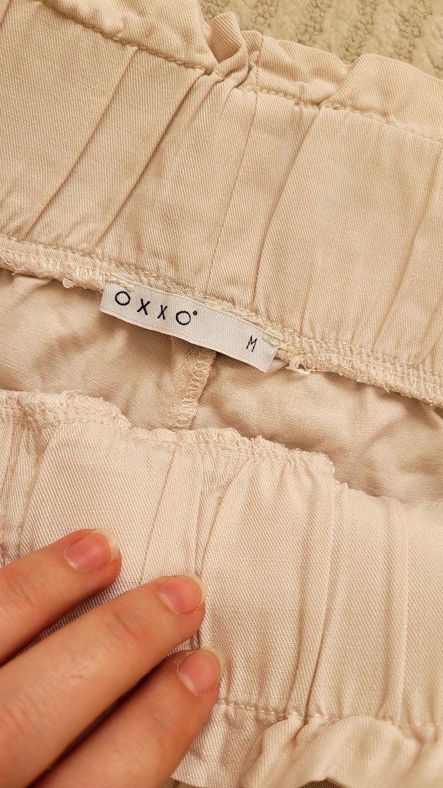 Bej Keten Kısa Kadın Pantolon - Görsel 3