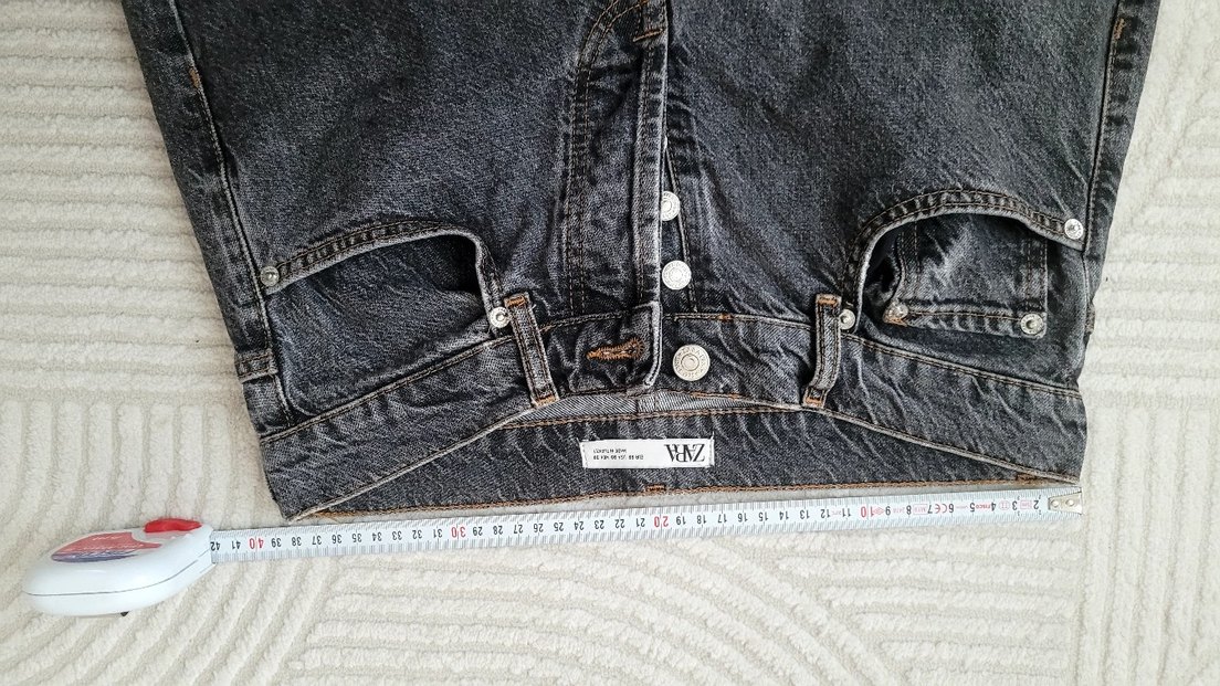 Zara Siyah Batik Desenli Kadın Jean - Görsel 4