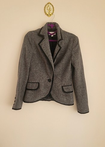 Gri Kadın Blazer Ceket - MANGO - Görsel 2