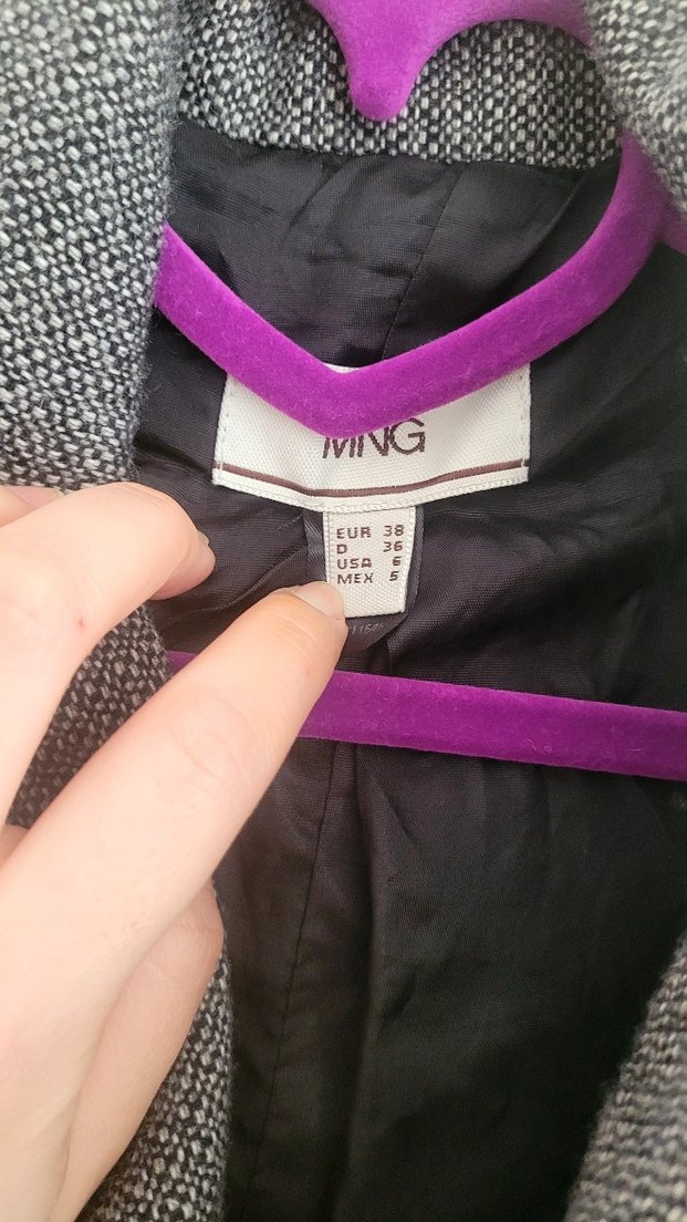 Gri Kadın Blazer Ceket - MANGO - Görsel 3