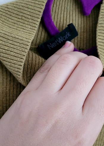 Netwotk Kaşmir Düğmeli Boğazlı Kadın Kazak - Görsel 4