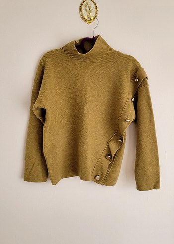 Netwotk Kaşmir Düğmeli Boğazlı Kadın Kazak - Görsel 2