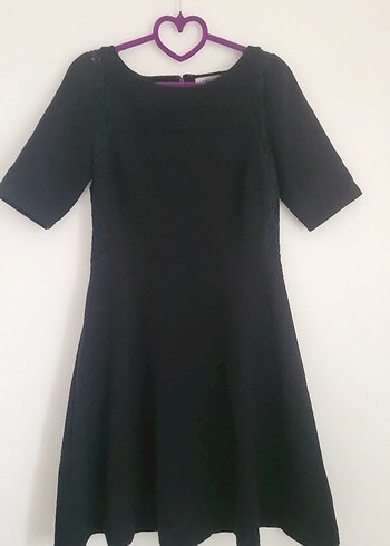 Marks & Spencer Siyah Midi Elbise - Görsel 3