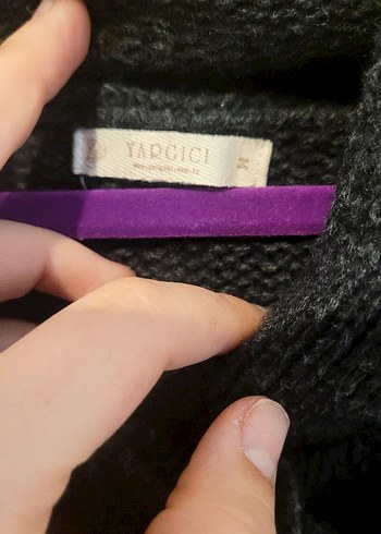 Düğmeli Siyah Uzun Hırka - Görsel 3