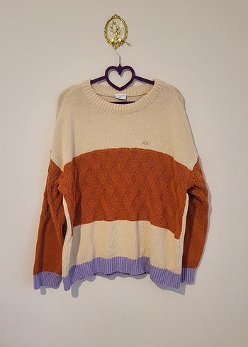 Us Polo Kadın Camel Renkli Örgü Salaş Kazak - Görsel 2