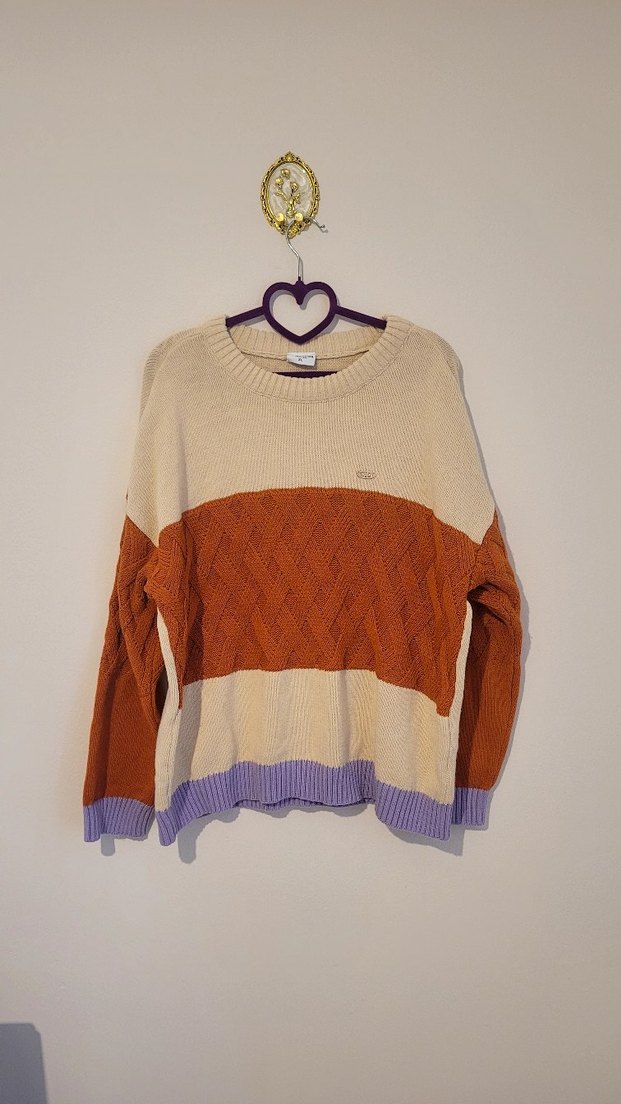 Us Polo Kadın Camel Renkli Örgü Salaş Kazak - Görsel 2