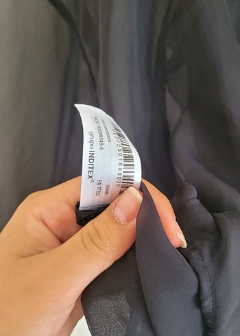 s Beden siyah Renk Siyah Fırfırlı Yüksek Yakalı Kadın Bluz