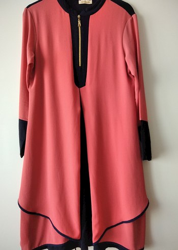Pembe Uzun Kollu Drapeli Kadın Tunik