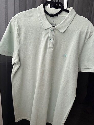 Mavi polo yaka t-shirt (su yeşili)