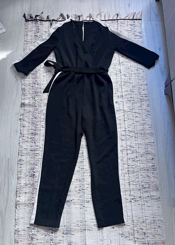 Kadın Siyah Kemerli Uzun Tulum - Görsel 2