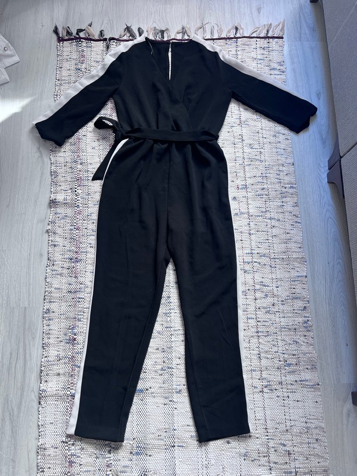 Kadın Siyah Kemerli Uzun Tulum - Görsel 2