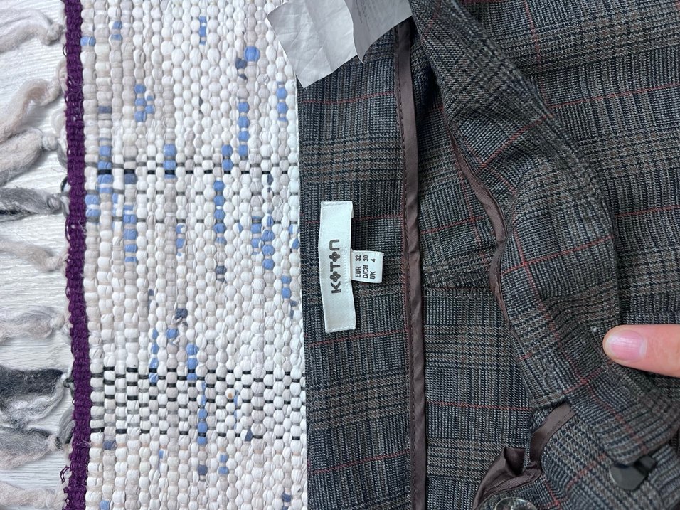 Gri Pileli Midi Kumaş Kadın Pantolon - Görsel 3