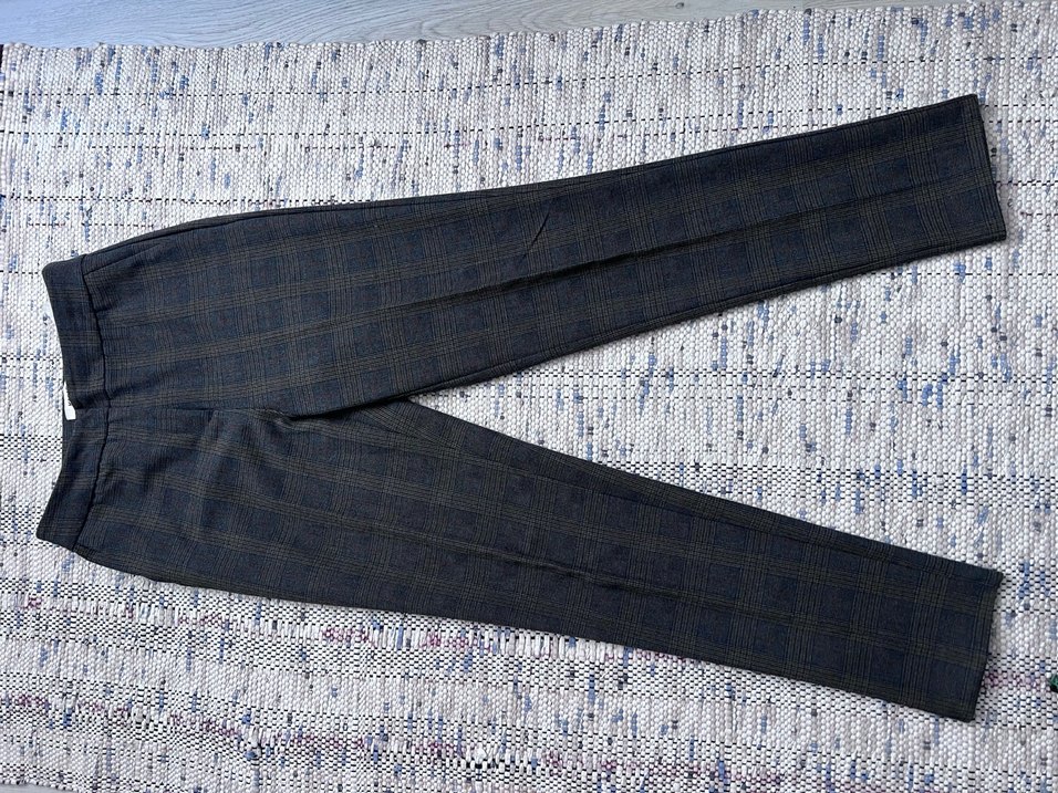 Gri Pileli Midi Kumaş Kadın Pantolon - Görsel 2