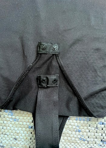 Siyah Kadın Uzun Kollu Body Bluz - Görsel 3