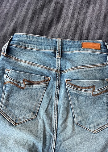 Kadın Mavi Normal Boy Denim Jean - Görsel 3