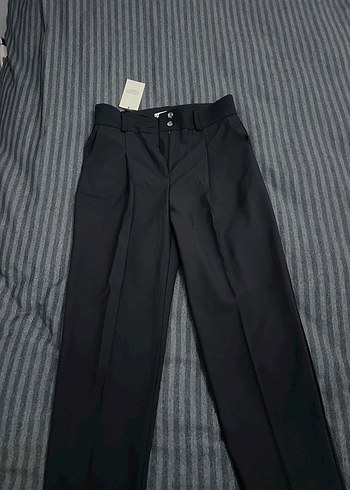 Kadın Siyah Kumaş Pantolon - Görsel 3