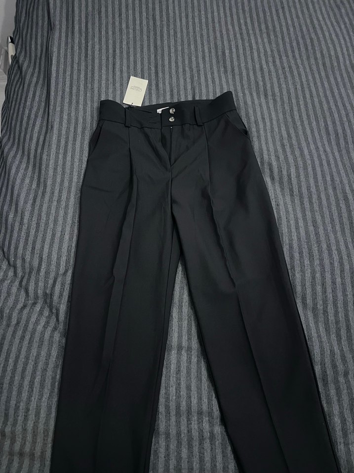 Kadın Siyah Kumaş Pantolon - Görsel 3