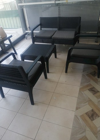 Diğer Siyah Rattan Oturma Grubu