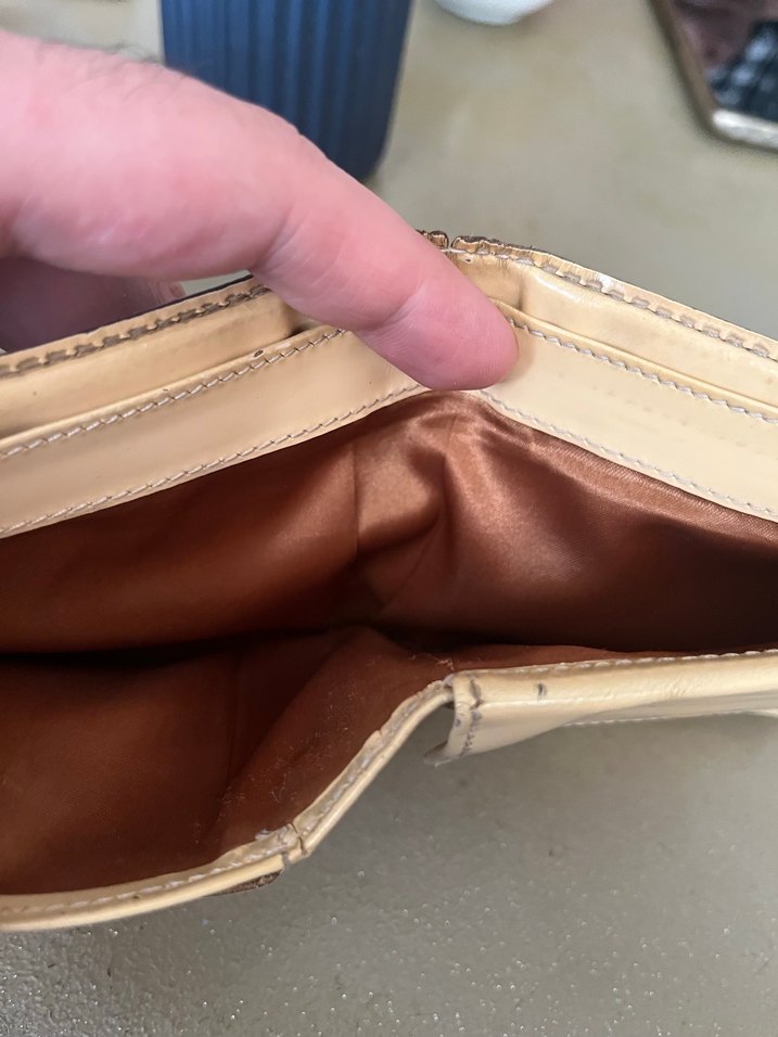 Desenli Kahverengi Deri Erkek Cüzdan - Görsel 5