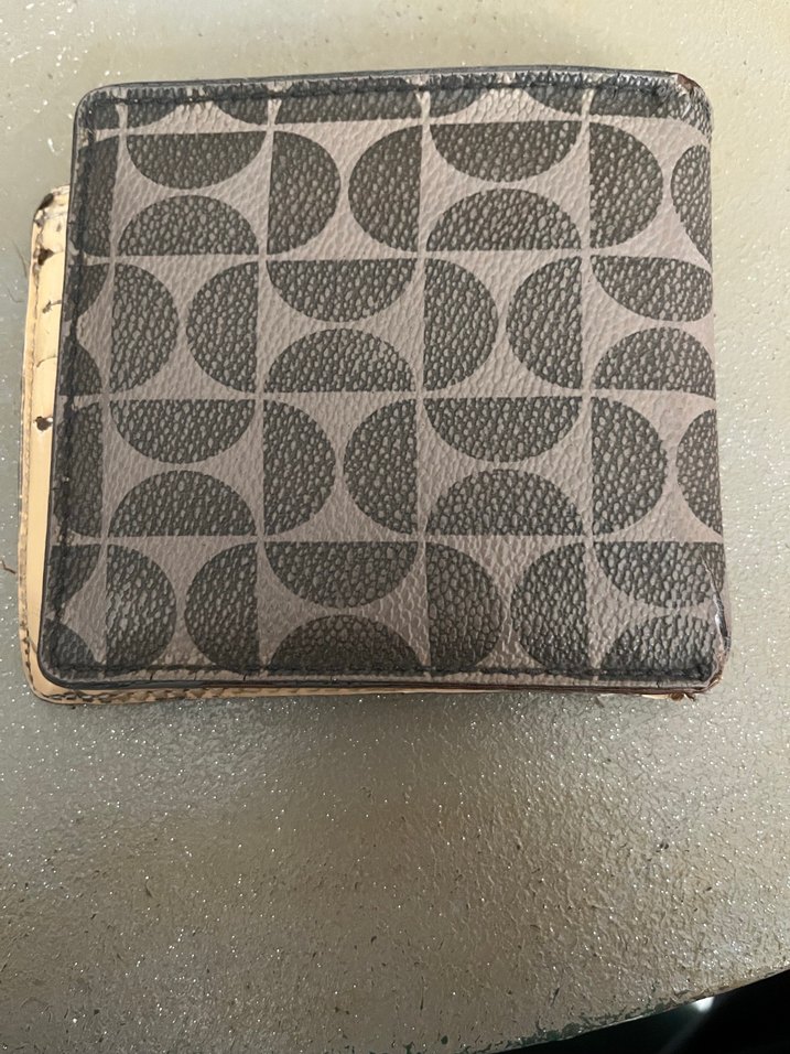 Desenli Kahverengi Deri Erkek Cüzdan - Görsel 2