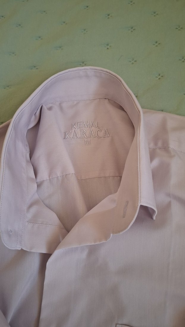 Düğmeli lila Uzun Kollu Erkek Gömlek - Görsel 2