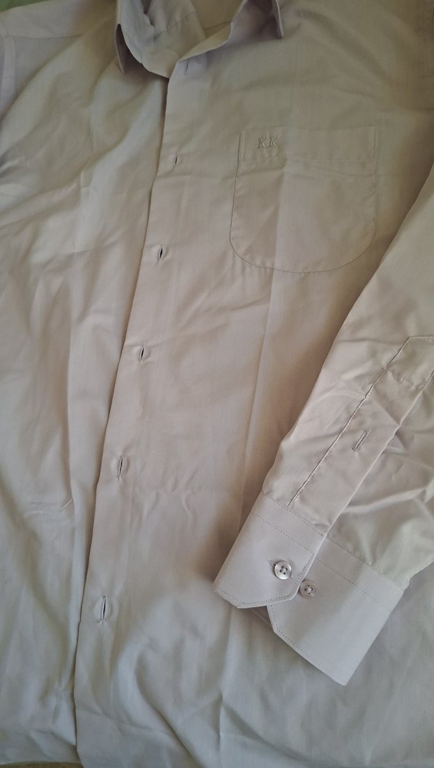 Düğmeli lila Uzun Kollu Erkek Gömlek - Görsel 3