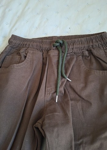 Erkek Çocuk haki Bel Detaylı Rahat Pantolon - Görsel 5