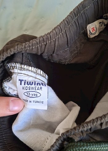 Erkek Çocuk haki Bel Detaylı Rahat Pantolon - Görsel 6