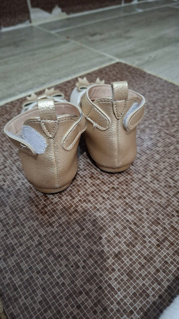 Beyaz Fiyonklu Kız Çocuk Babet Ayakkabı - Görsel 3