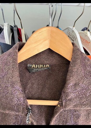 Düğmeli Kahverengi kadın ceket hırka - Görsel 3