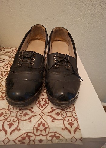 Klasik Siyah Dolgu Topuklu Kadın Ayakkabı - Görsel 2