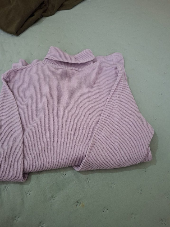Mor Balıkçı Yaka Triko Kadın Kazak - Görsel 2