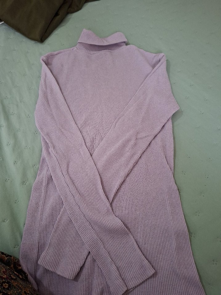 Mor Balıkçı Yaka Triko Kadın Kazak - Görsel 3