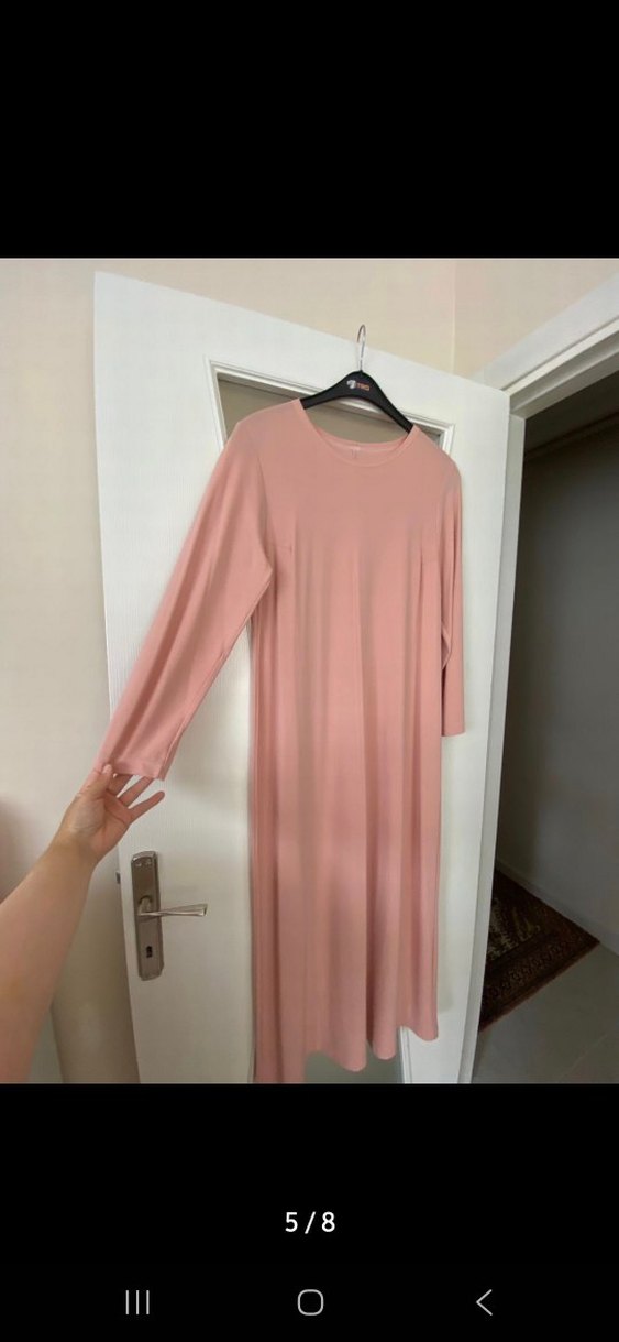 Bej Örgü Kadın Uzun Elbise - Görsel 5