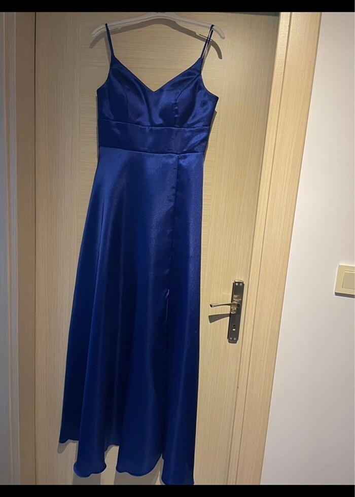 Lacivert Tafta Kumaş Sıfır Abiye - Görsel 3