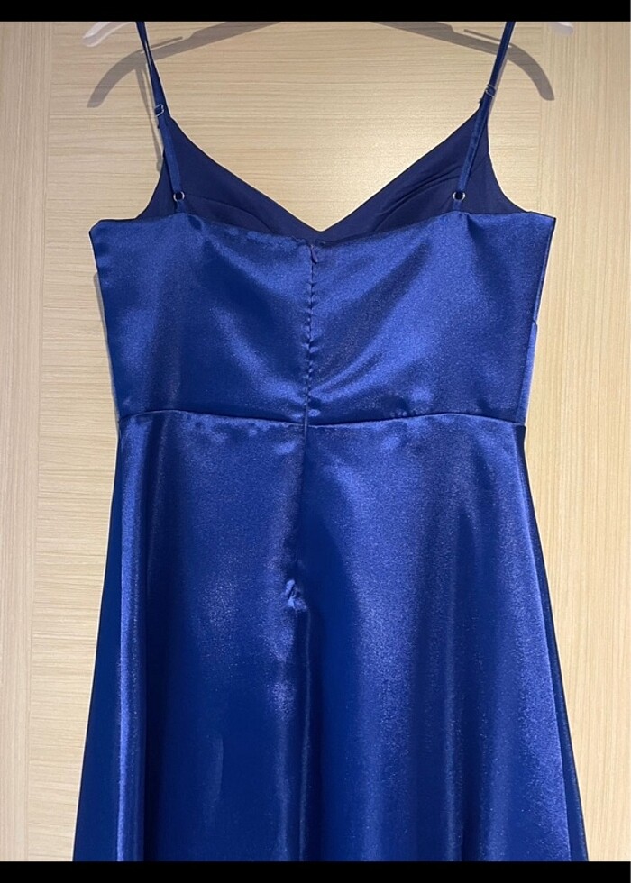 Lacivert Tafta Kumaş Sıfır Abiye - Görsel 5