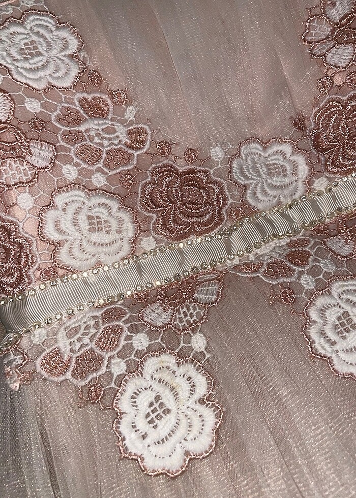 Kız Çocuğu Pembe Abiye 9-10 yaş - Görsel 3