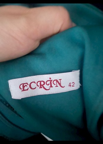 Yeşil Drapeli Uzun Abiye Elbise - Görsel 4