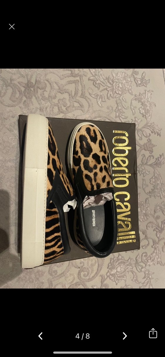 Kürklü Leopar Desenli Platform Kadın Spor Ayakkabı - Görsel 4