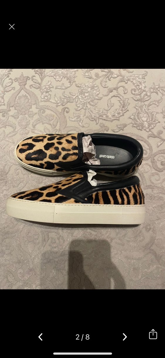 Kürklü Leopar Desenli Platform Kadın Spor Ayakkabı - Görsel 2